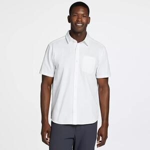 VRST Men's Refined Knit Short Sleeve Button Up